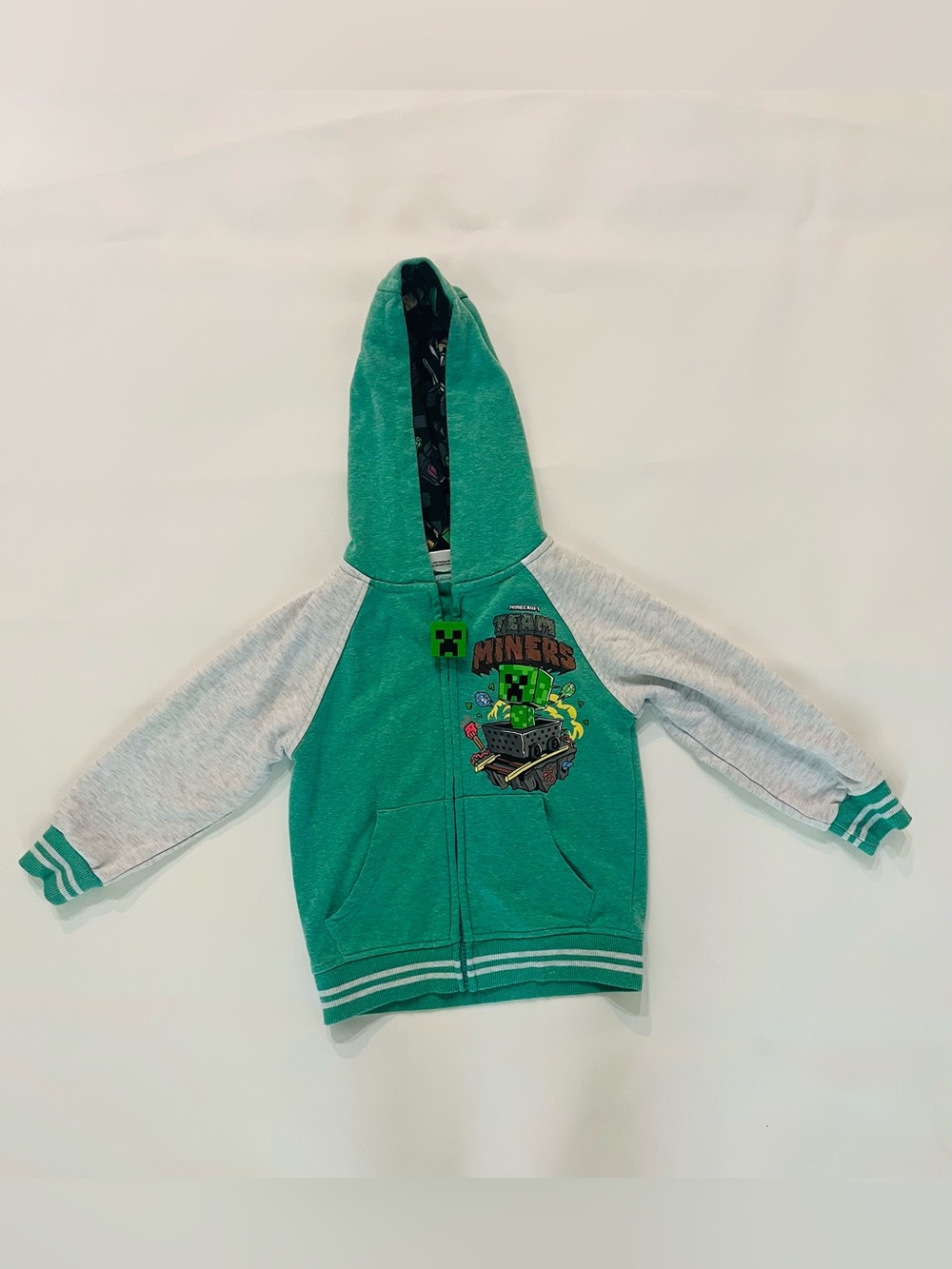 Minecraft zip up hoodie size XS 4/5